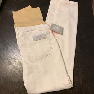 NWT White Maternity Jean Leggings